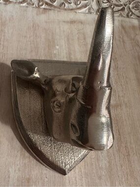 Metallic Rhinoceros Wall Hook